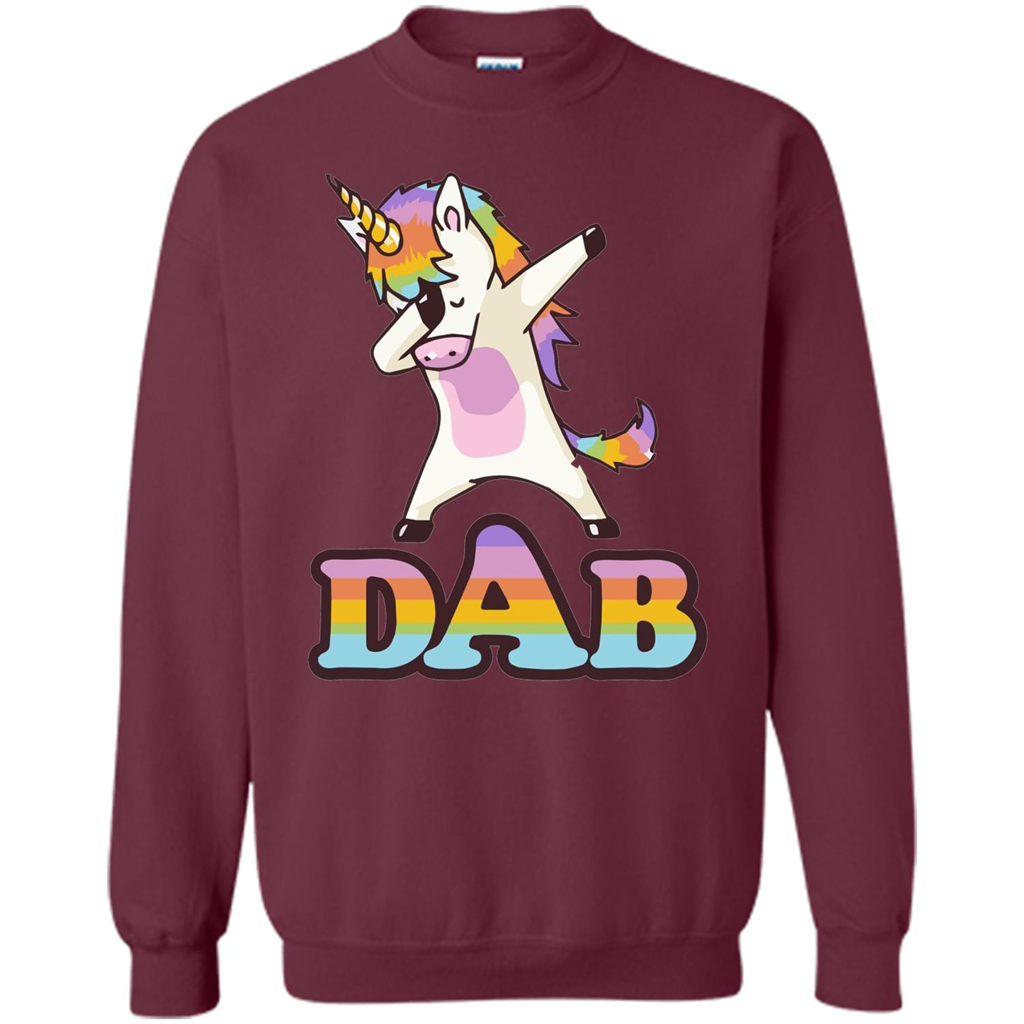 Cute Unicorn Dabbing T-shirt Maroon