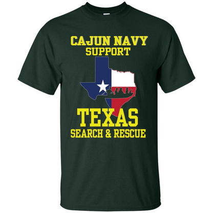 Cajun Navy Support Texas Search And Rescue T-shirt Forest Green