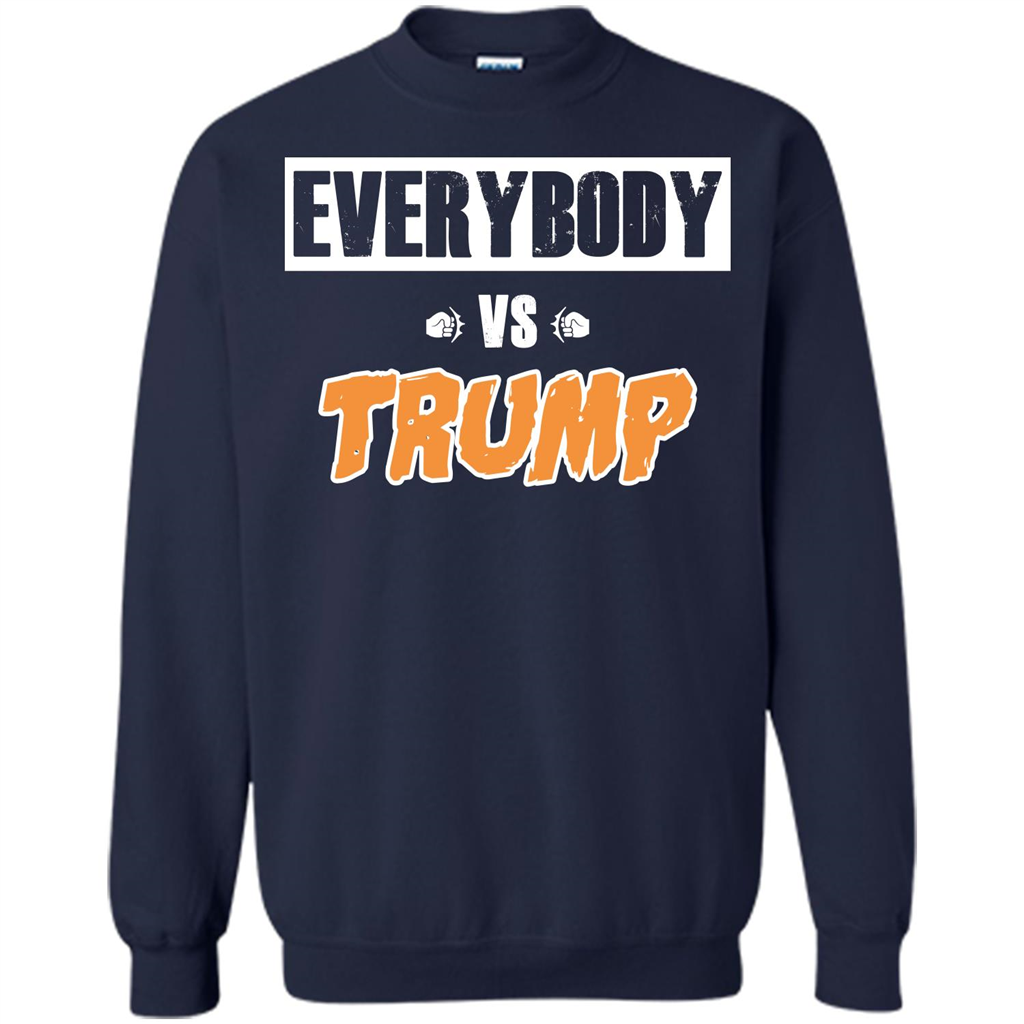 Funny President T-shirt Everybody Vs Trump Navy