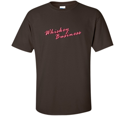 Whiskey Business Drinking 80's T-shirt shirt Dark Chocolate