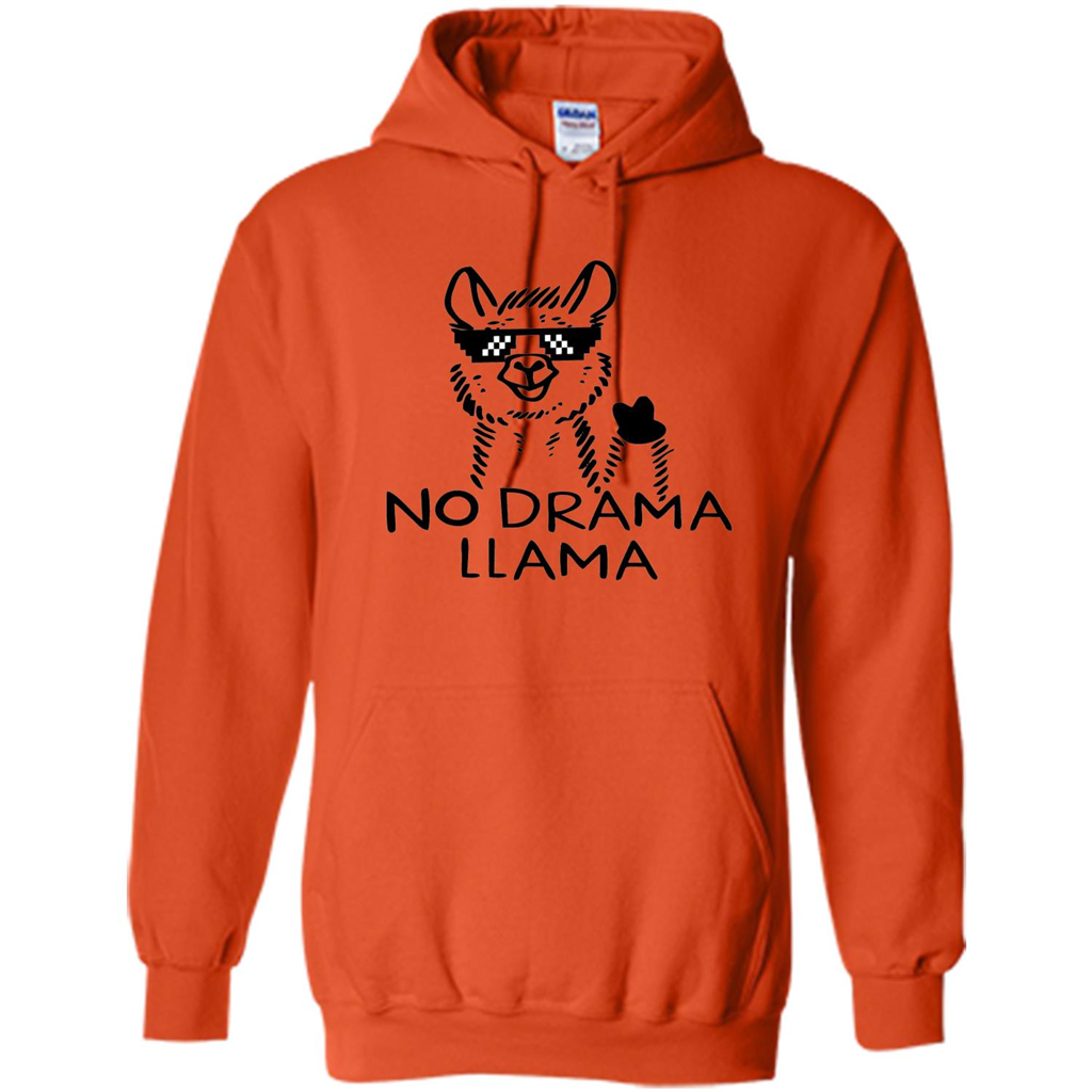 Funny No Drama Llama T-shirt Orange