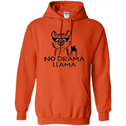 Funny No Drama Llama T-shirt Orange
