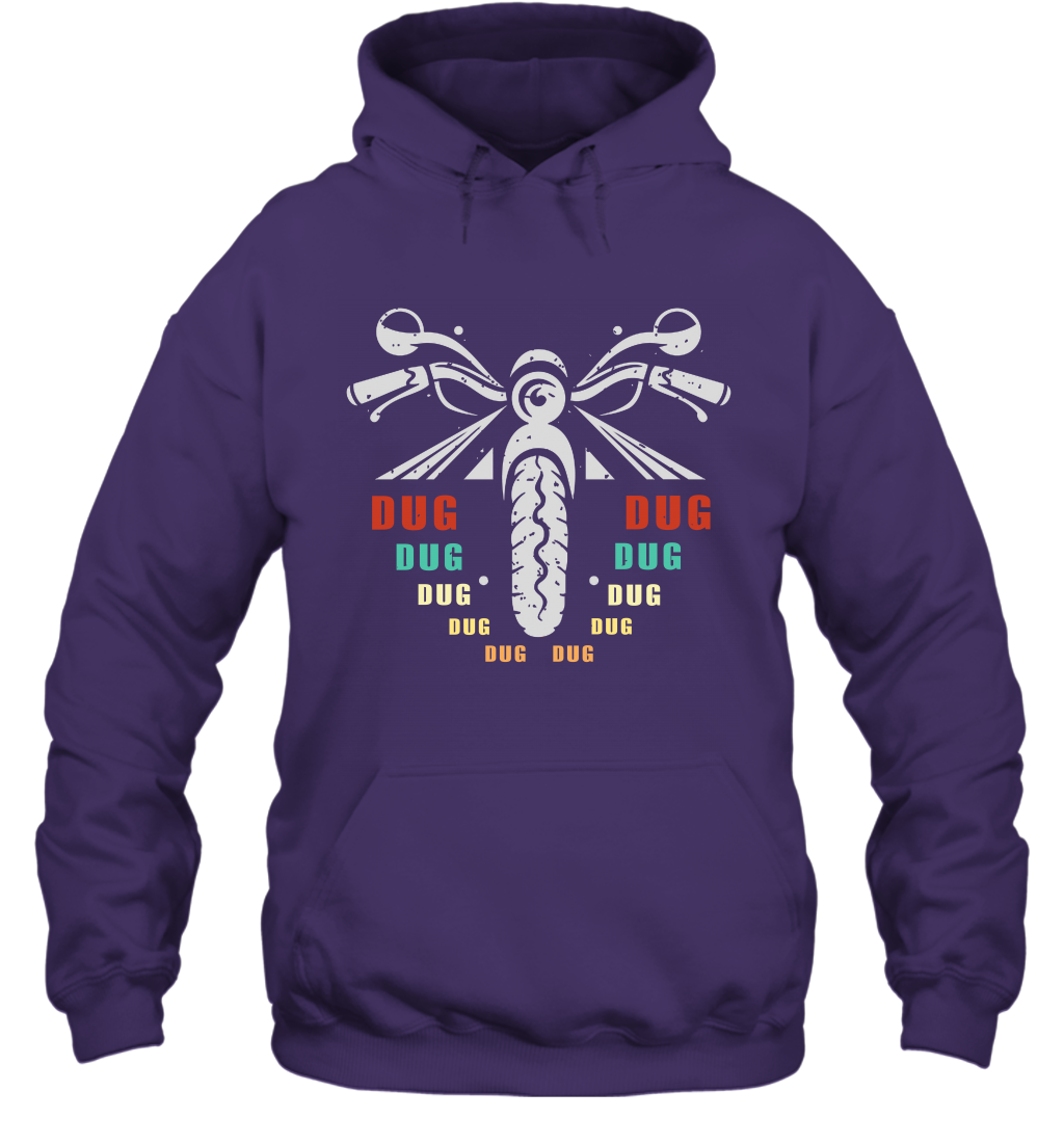Dug Dug Dug Motorcycle Racing Shirt Hoodie Hoodie Purple