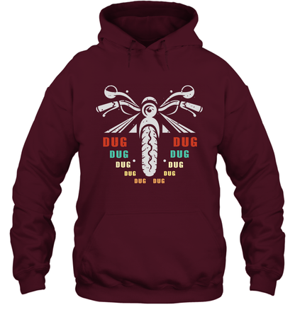 Dug Dug Dug Motorcycle Racing Shirt Hoodie Hoodie Maroon
