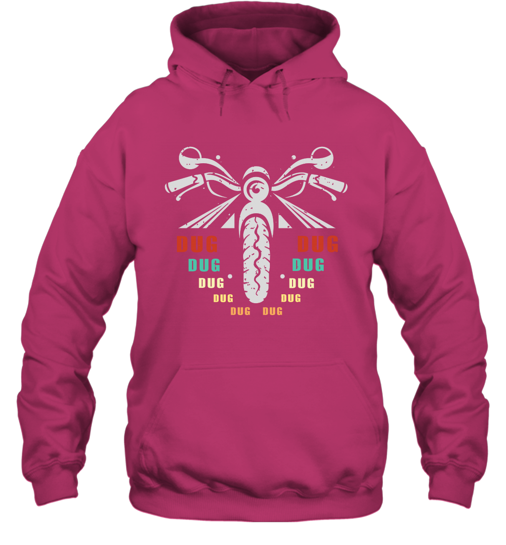 Dug Dug Dug Motorcycle Racing Shirt Hoodie Hoodie Heliconia