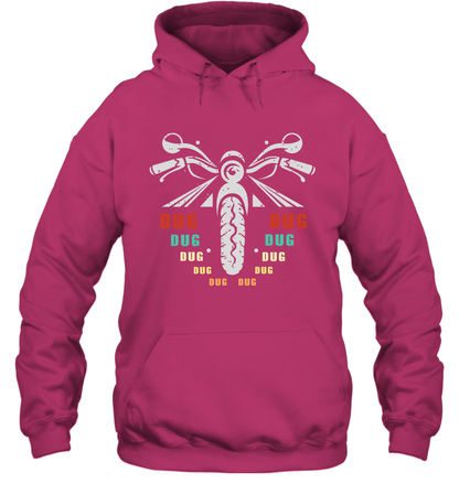 Dug Dug Dug Motorcycle Racing Shirt Hoodie Hoodie Heliconia
