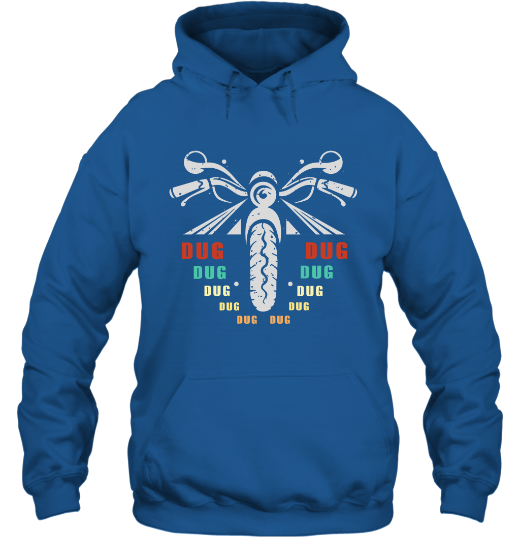 Dug Dug Dug Motorcycle Racing Shirt Hoodie Hoodie Royal