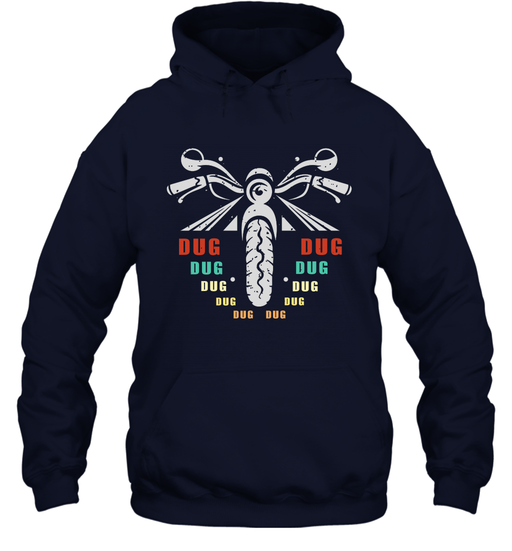 Dug Dug Dug Motorcycle Racing Shirt Hoodie Hoodie Navy