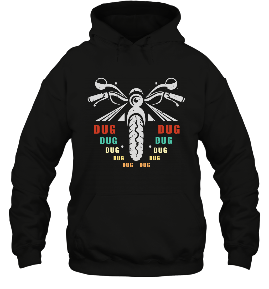 Dug Dug Dug Motorcycle Racing Shirt Hoodie Hoodie Black