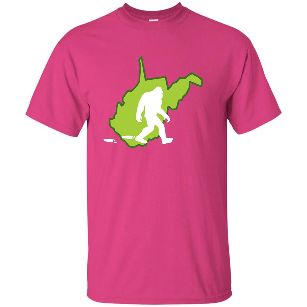 West Virginia State Bigfoot Hunter T-shirt Heliconia