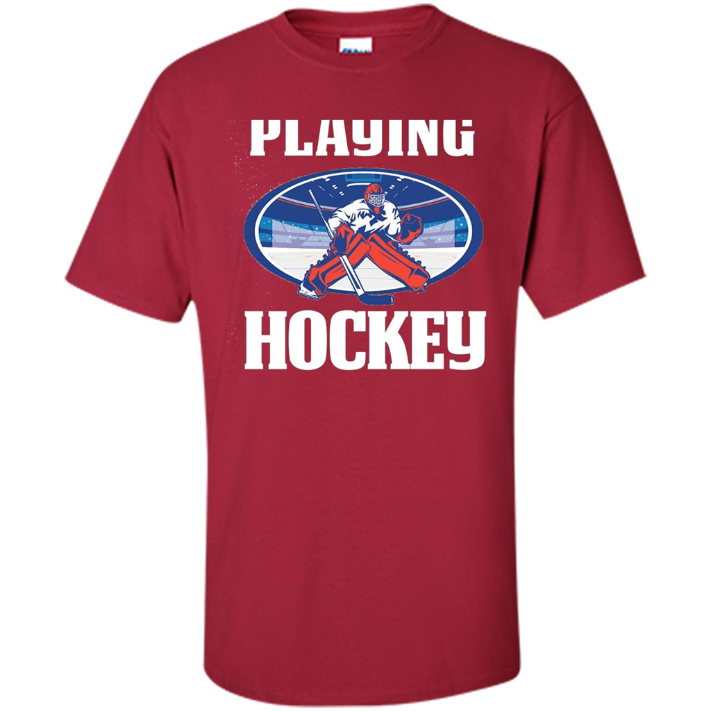 Funny Hockey T-shirt Playing Hockey Cardinal