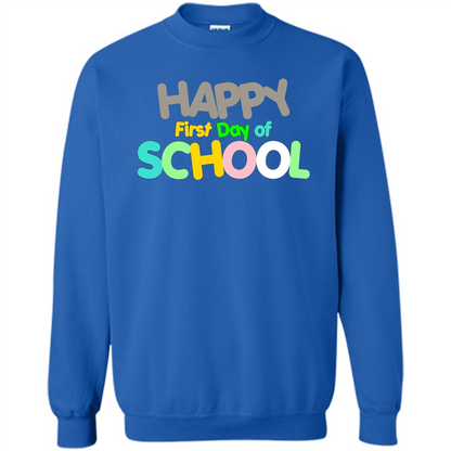 Happy First Day of School Colorful T-shirt Royal