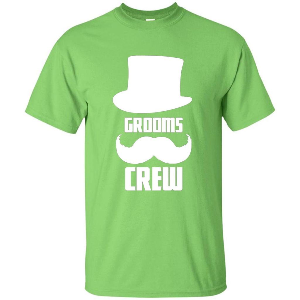 Grooms Crew T-shirt Funny Bachelor and Groom Party T-Shirt Lime