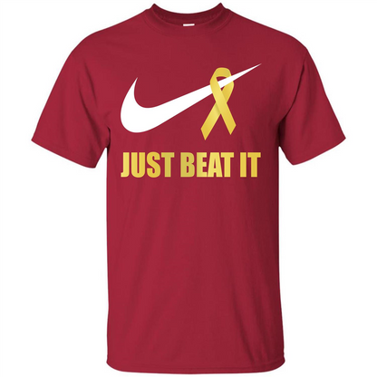Cancer Awareness T-shirt Just Beat It T-shirt Cardinal