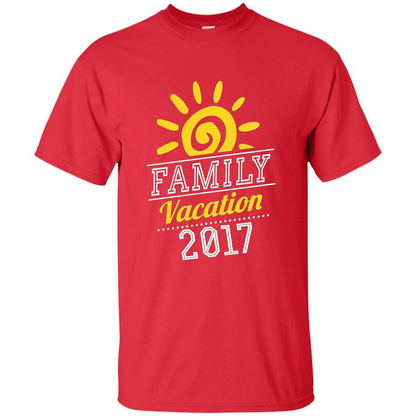 Summer T-shirt Family Vacation 2017 T-shirt Red