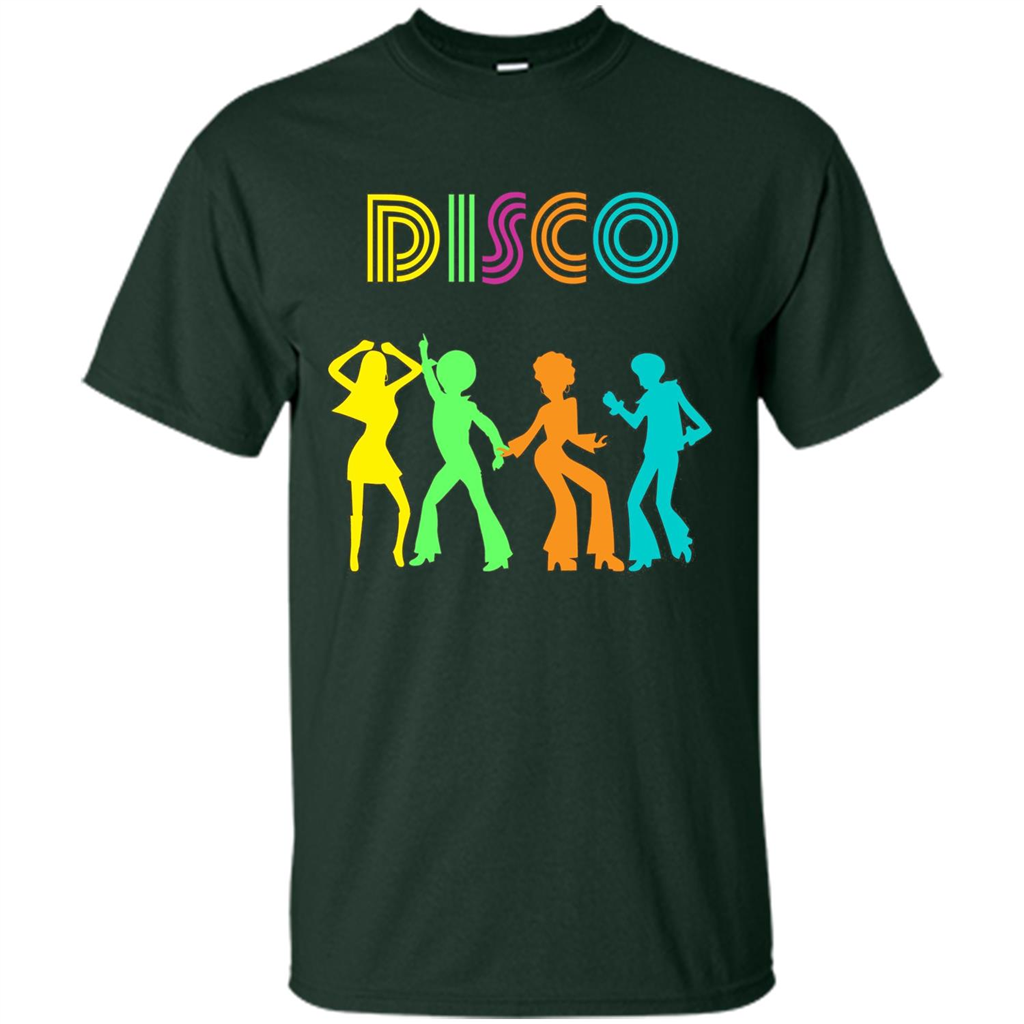 Disco Dancers Dancing Design T-shirt Forest Green