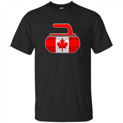 Canadian Curling Flag T-shirt Black