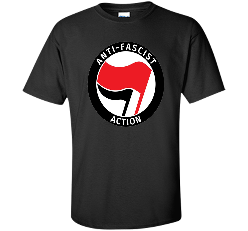 Antifa Logo Antifa Flag Anti Fascist T-shirt Black