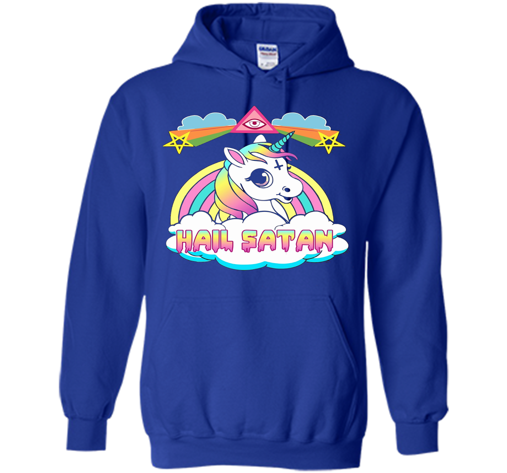 Hail satan unicorn hoodie hotsell