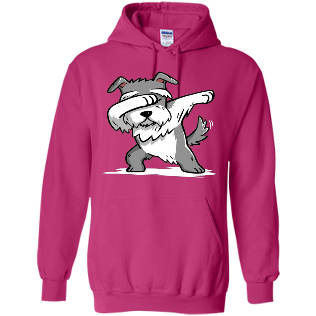 Schnauzer Cute Dabbing T-Shirt Funny Dab Dance Gift T-shirt Heliconia