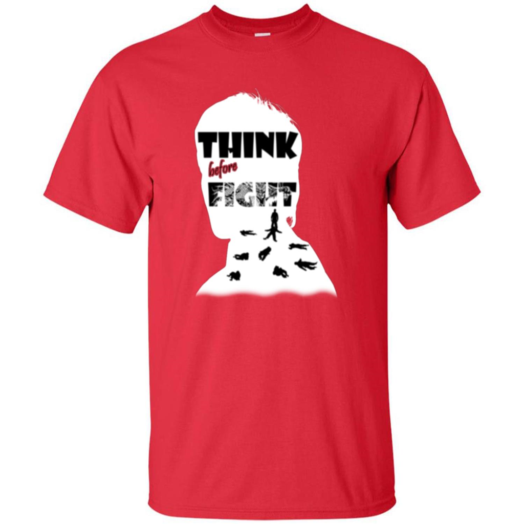 Think Before Fight T-shirt Red