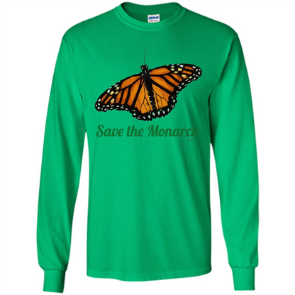 Save the Monarch Butterfly T-shirt Irish Green