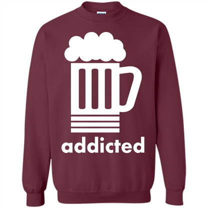 Beer T-shirt Addicted To Beer Maroon