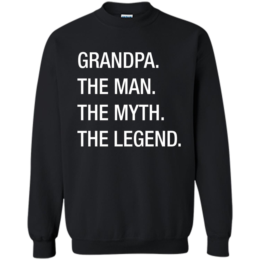 Grandpa The Man The Myth The Legend T-shirt Black