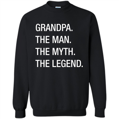 Grandpa The Man The Myth The Legend T-shirt Black