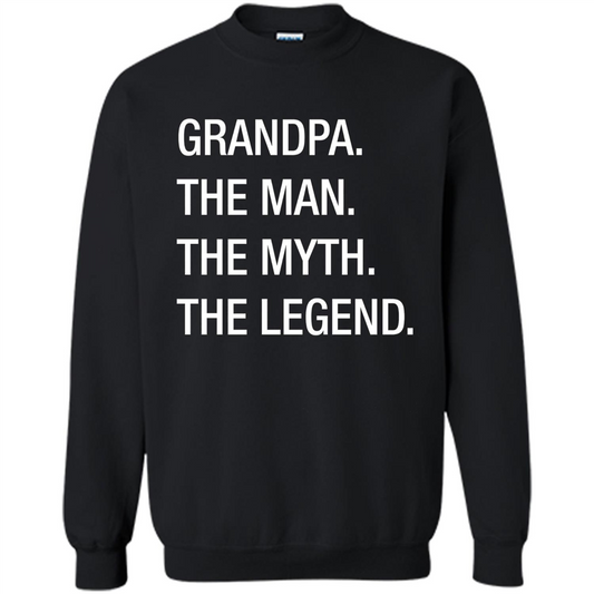 Grandpa The Man The Myth The Legend T-shirt Black