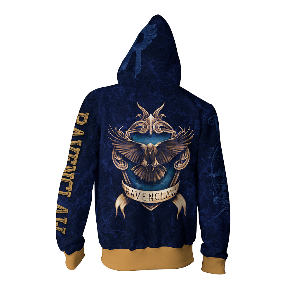 The Wise Ravenclaw Harry Potter New Zip Up Hoodie