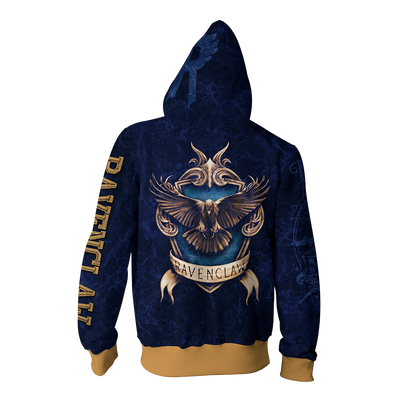 The Wise Ravenclaw Harry Potter New Zip Up Hoodie