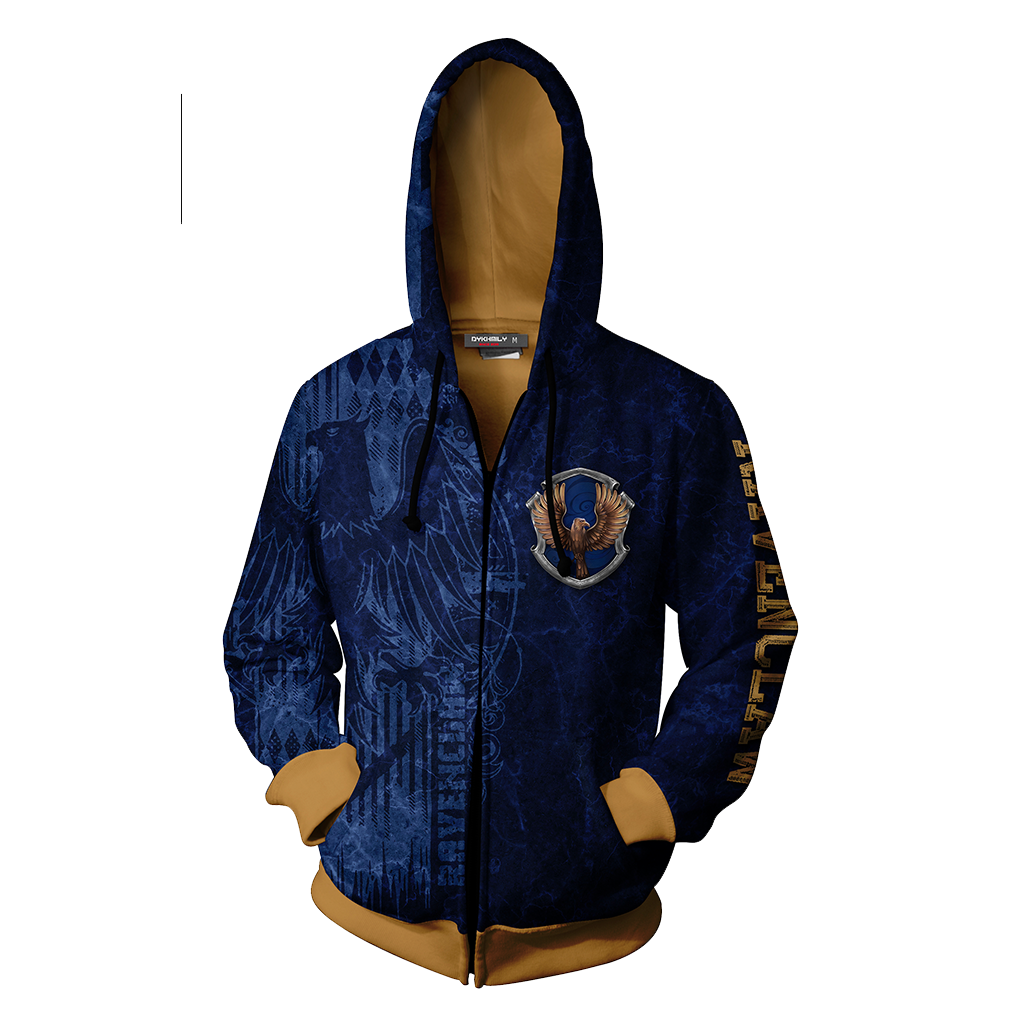 The Wise Ravenclaw Harry Potter New Zip Up Hoodie