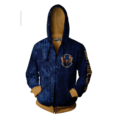 The Wise Ravenclaw Harry Potter New Zip Up Hoodie