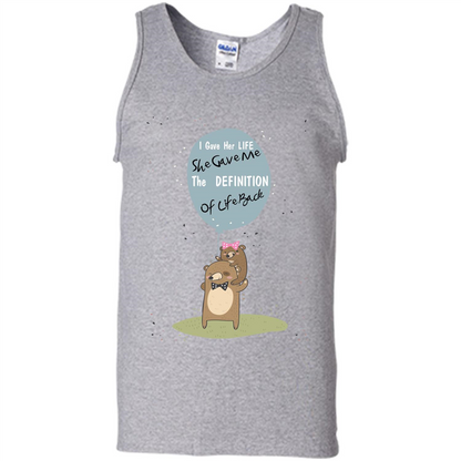 Mommy T-shirt I Gave Her Life. She Gave Me The Definition Of Life Back Sport Grey