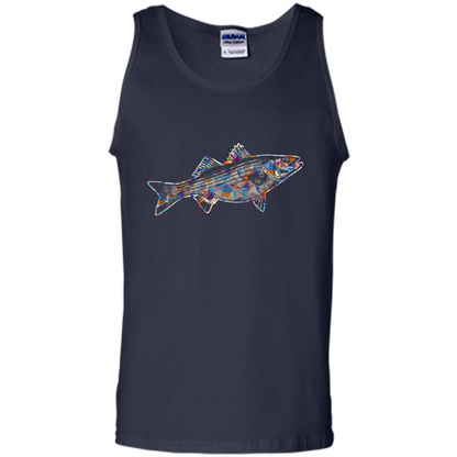 Striped Bass T-shirts - Love Striped Bass Colorful T shirts Navy