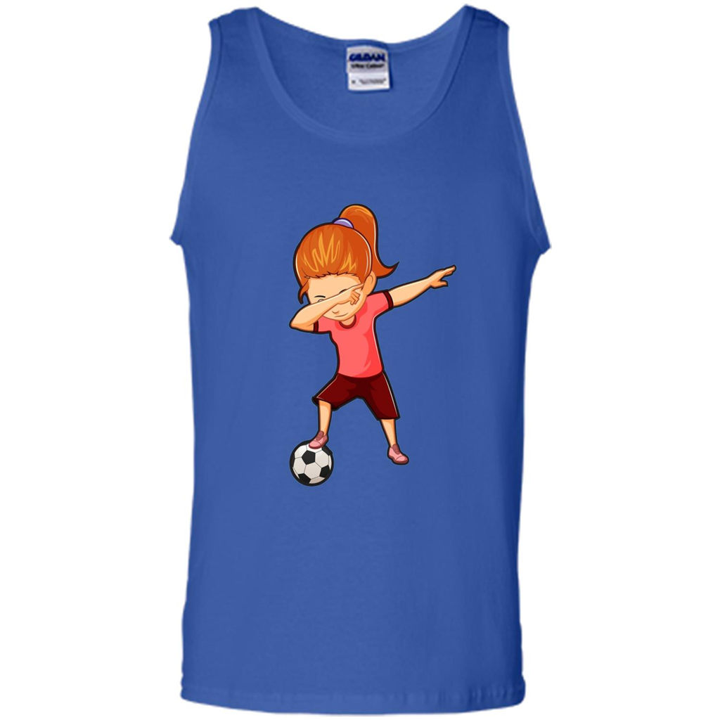 Soccer T-shirt For Girls Funny Dabbing Dab Dance Soccer Ball Royal