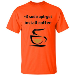 Sudo Apt-Get Install Coffee T-shirt