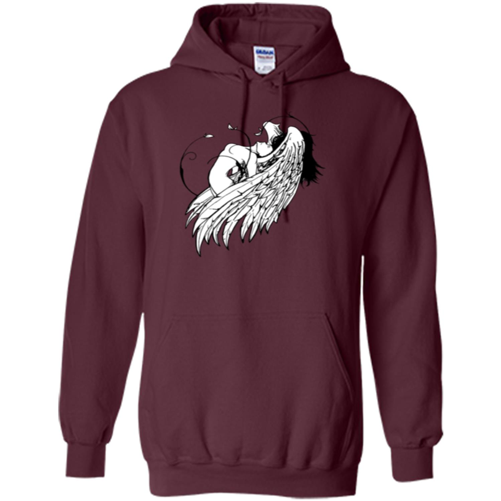 Angel T-shirt Angel Wings Maroon