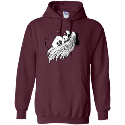 Angel T-shirt Angel Wings Maroon