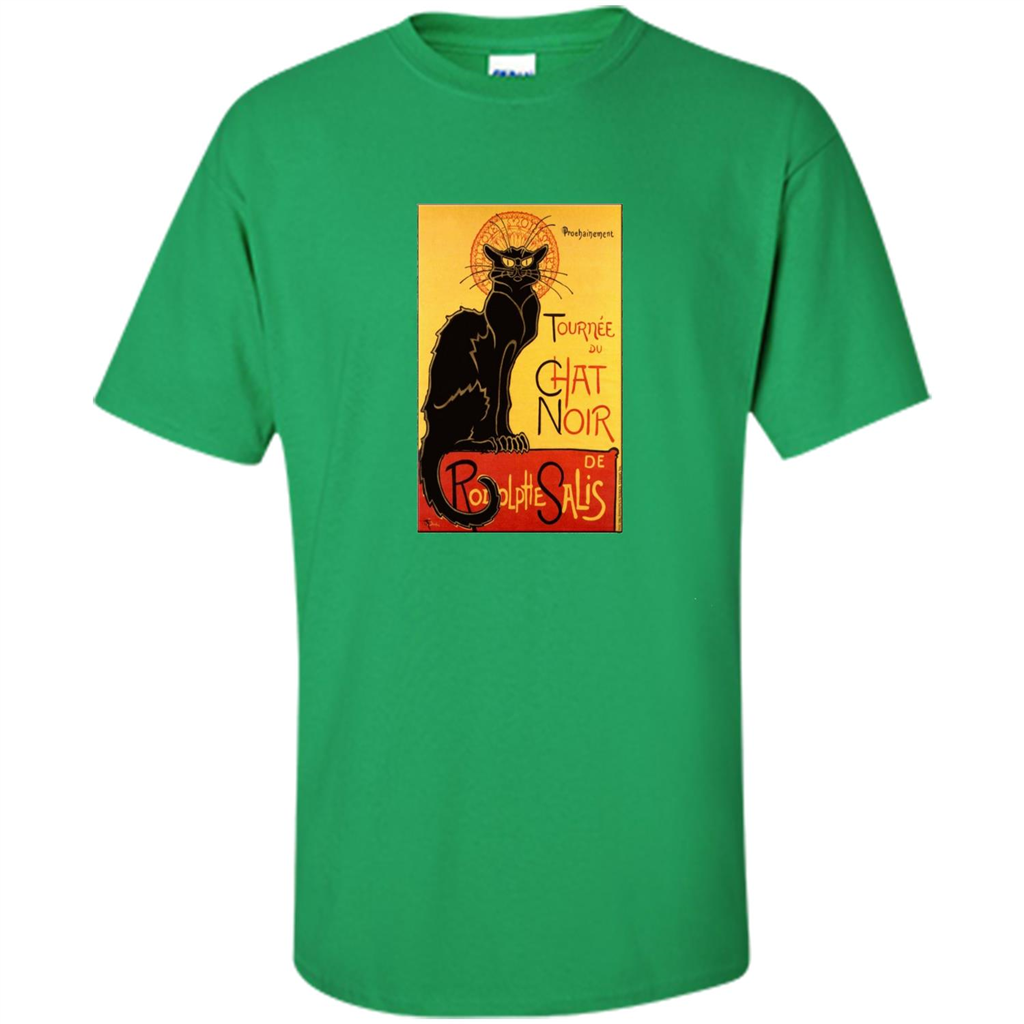 Vintage Poster Le Chat Noir - The Black Cat T-shirt Irish Green