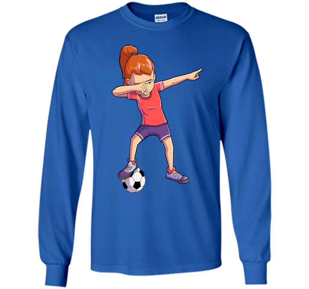 Soccer Dabbing Girl Dab Dance T-shirt Funny Football Tee shirt Royal