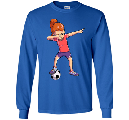 Soccer Dabbing Girl Dab Dance T-shirt Funny Football Tee shirt Royal