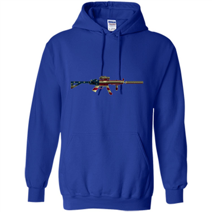 Assault Rifle Gun Flag Red White And Blue Gun T-shirt Royal