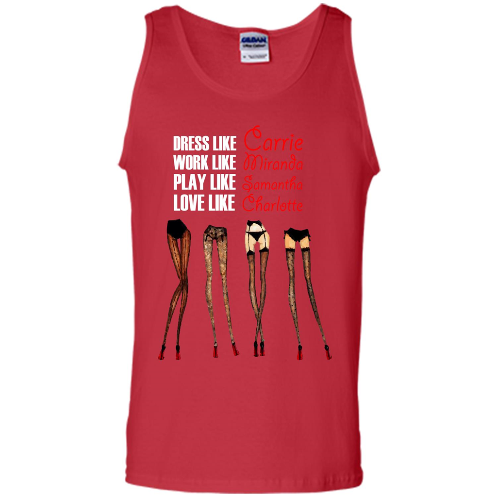 Lifestyle T-shirt Dress Like Carrie Work Like Miranda Play Like Samantha Love Like Charlott Red