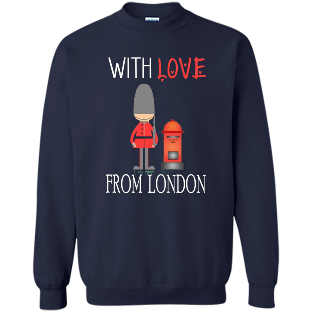 With Love From London England Britain Palace Guard T-shirt Navy