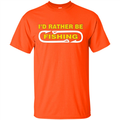I'd Rather Be Love Fishing T-shirt Orange