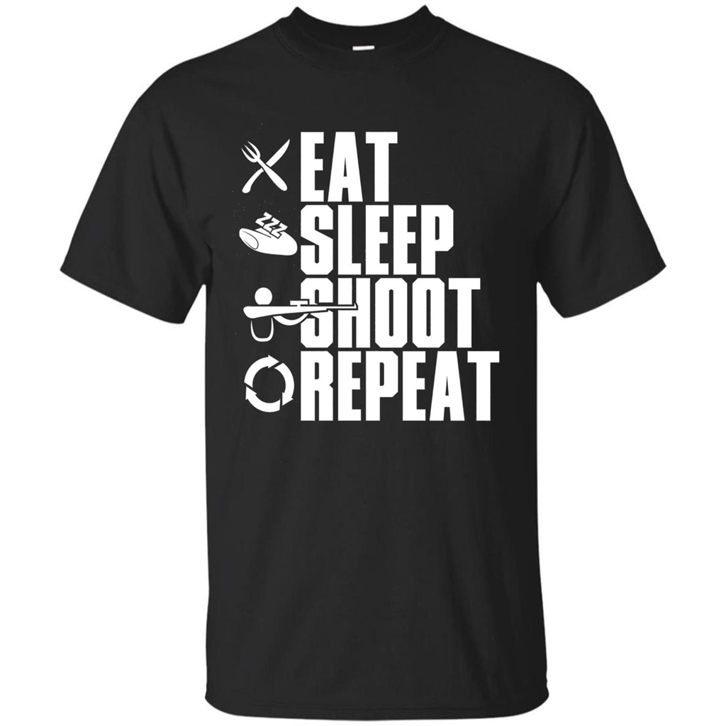 Eat Sleep Shoot Repeat T-shirt Black