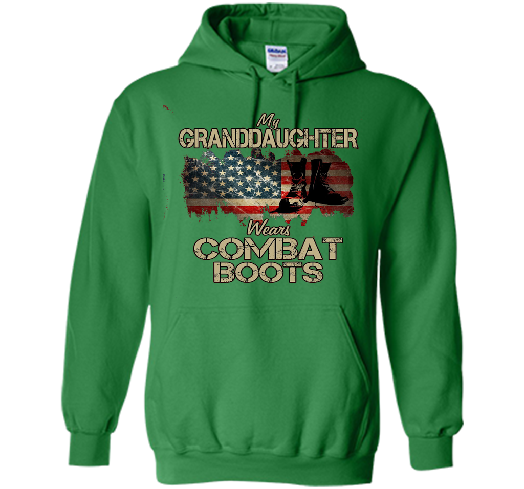 Combat Boots Soldier Granddaughter premium tee t-shirt Irish Green