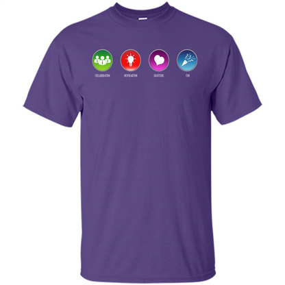 Values Icons T-shirt Purple